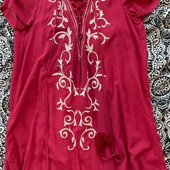 Red Lulu’s Lace up Dress - Picture 2 of 3